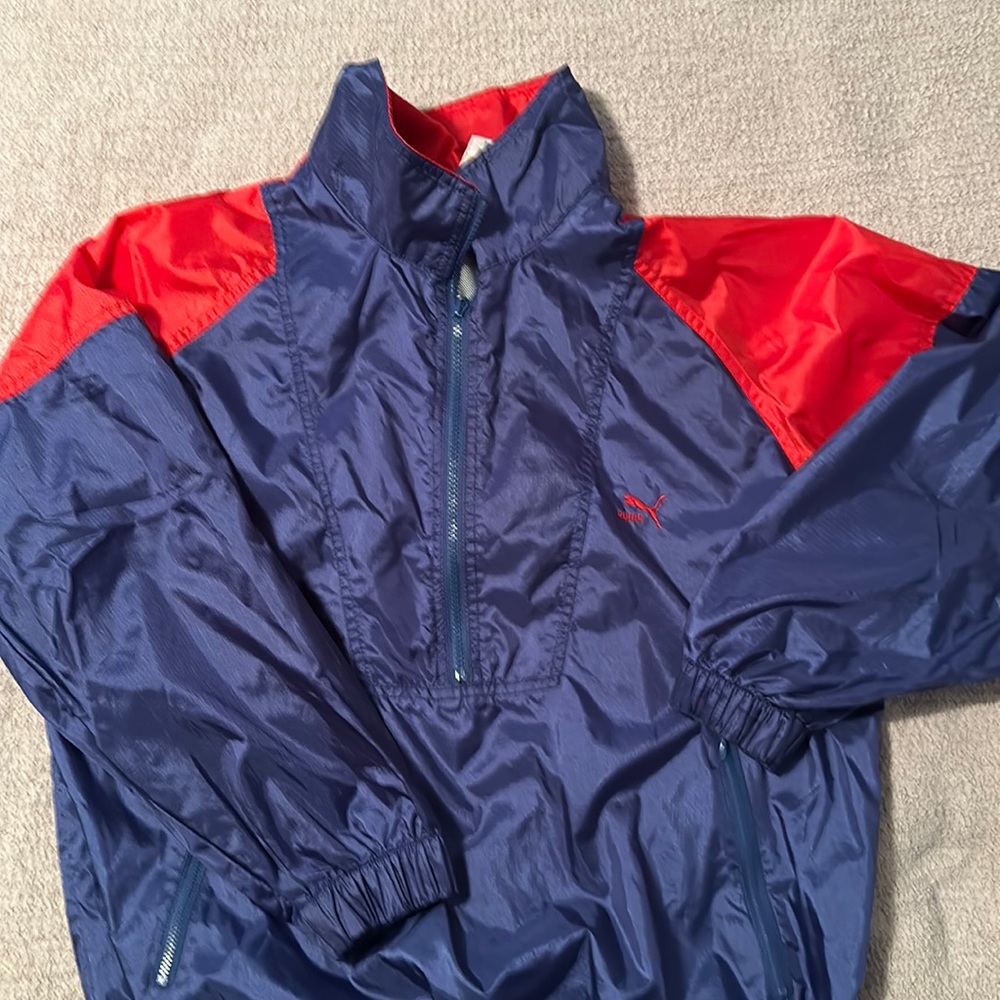 Vintage Puma Half Zip Windbreaker